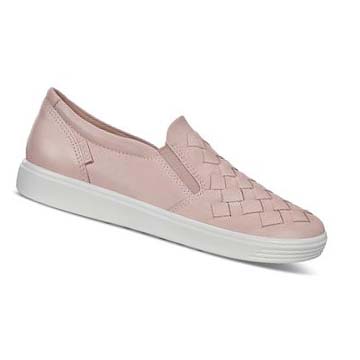 Chaussures Casual Ecco Soft 7 Woven Femme Rose | FR 82OKI
